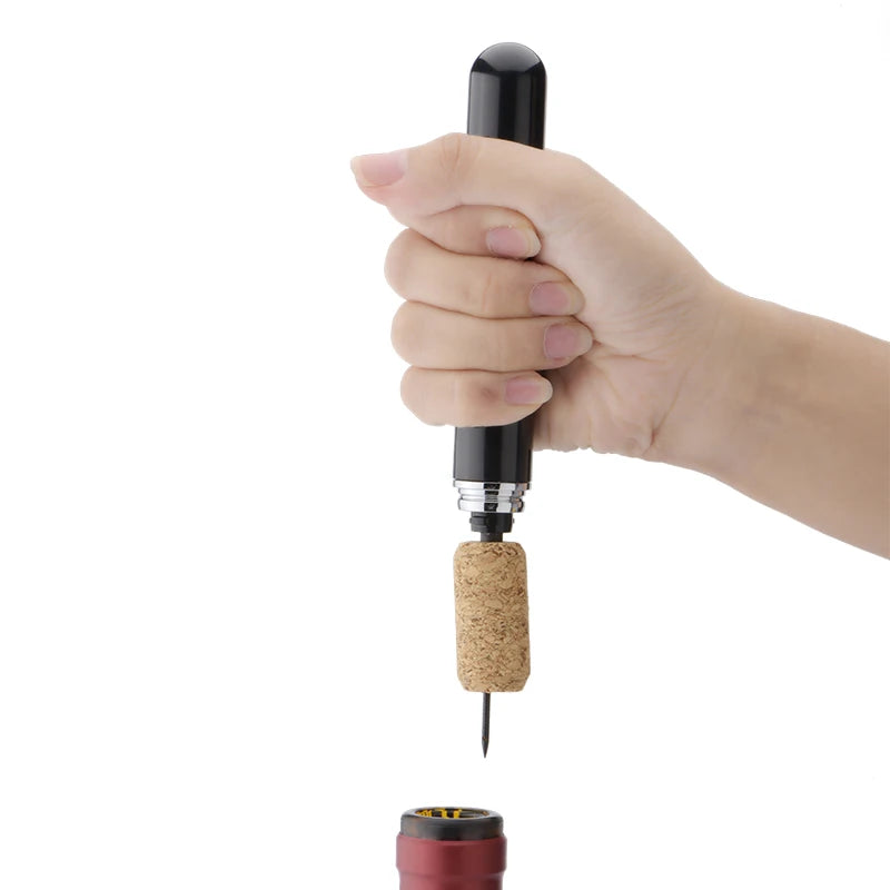Apribottiglie a Pompa d'Aria — Stappatore Senza Sforzo in Acciaio Inox