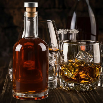 500ml wiederverwendbarer Glasdecanter — 2er-Set für Bar und Zuhause