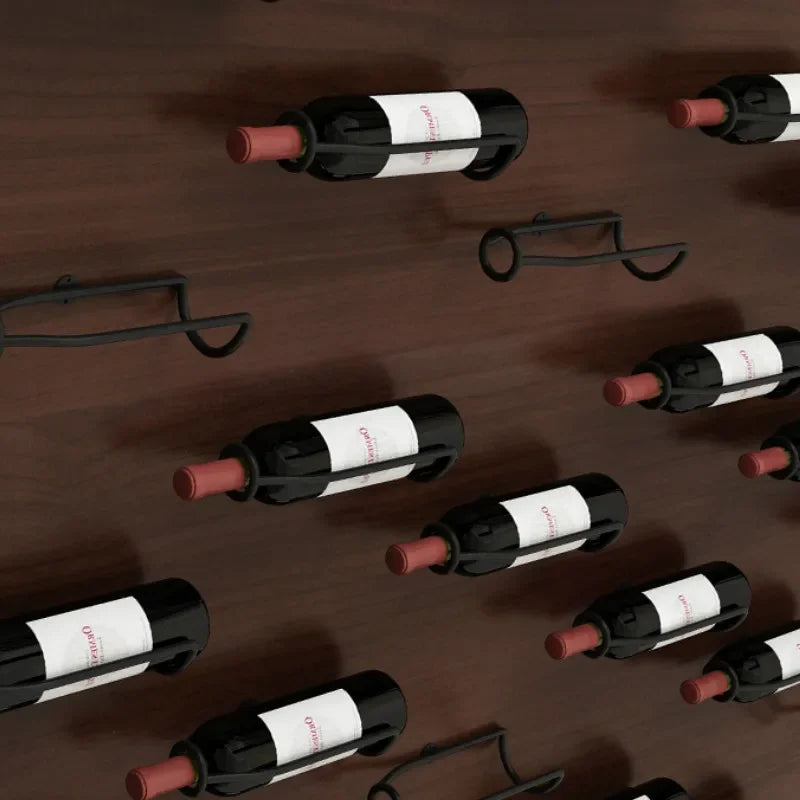 Portabottiglie da Parete in Metallo — Espositore Murale Moderno per Vino