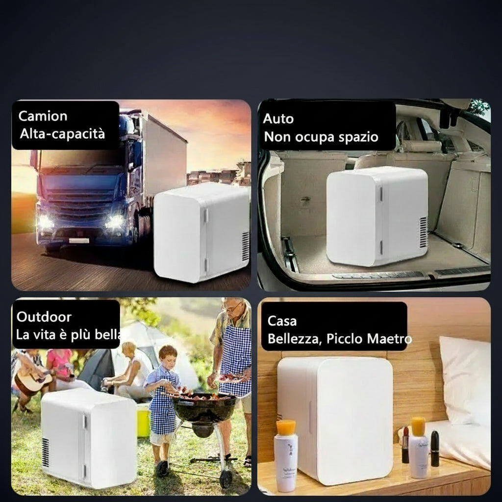 Mini Frigo Portatile 7,5L – 12V/220V per Auto, Ufficio e Degustazioni