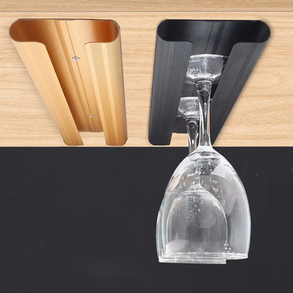Porta Calici da Vino a Soffitto in Alluminio — Supporto Bicchieri Rovesciati per Cucina e Cantina