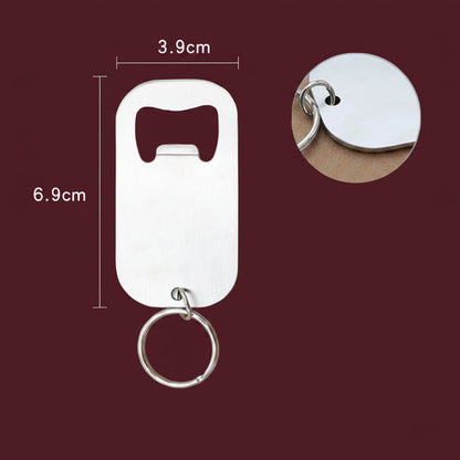 Apribottiglie Portachiave in Acciaio Inox – Set da 30 pz