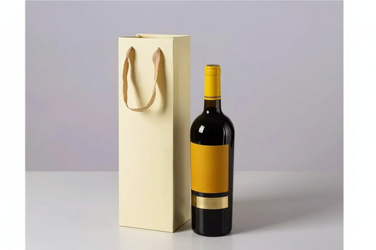 Sacchetti in Carta Kraft per Bottiglia di Vino con Manico | 15 Colori | Set da 10 pz