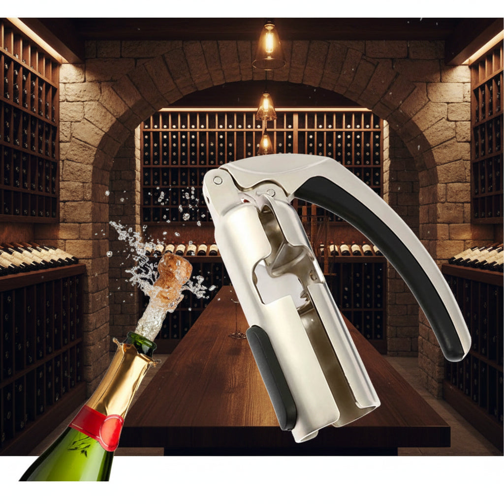 Cavatappi a Leva Professionale ZH10087 — Struttura in Alluminio per Uso Intensivo
