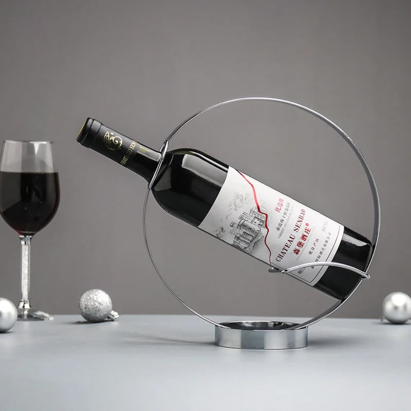 Portabottiglie Retrò in Ferro — Espositore Vintage per Vino da Casa e Bar