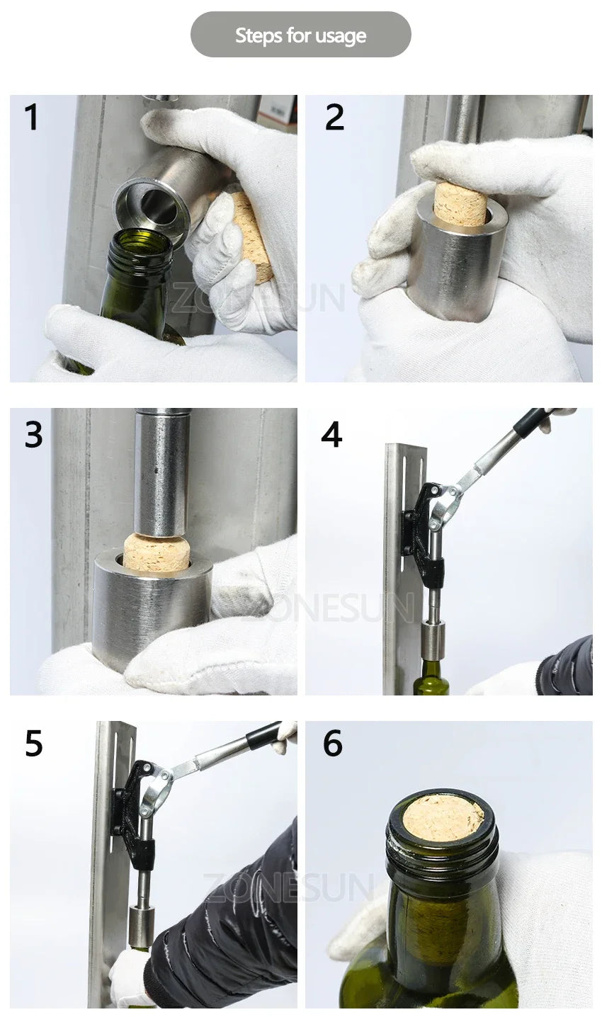 Tappabottiglie da Banco Manuale – Macchina per Tappare Bottiglie di Vino