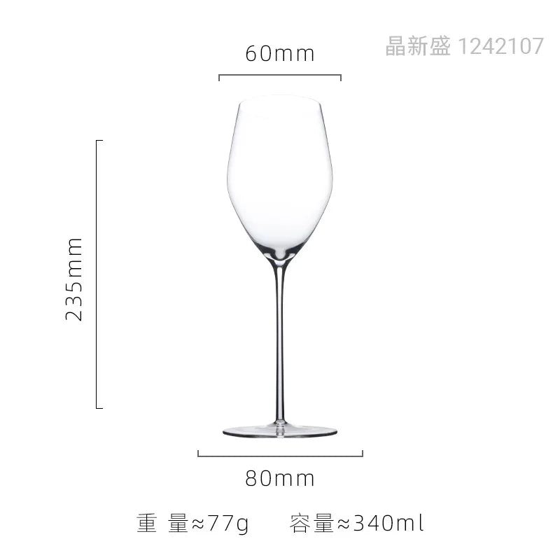 Calice da Degustazione Borgogna — Cristallo Ultrasottile, Stelo Fine