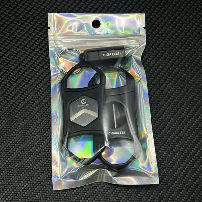Set 4 Accessori per Sigari – Tagliasigari V-Cut, Taglio Dritto, Posacenere e Punch con Custodia Rigida