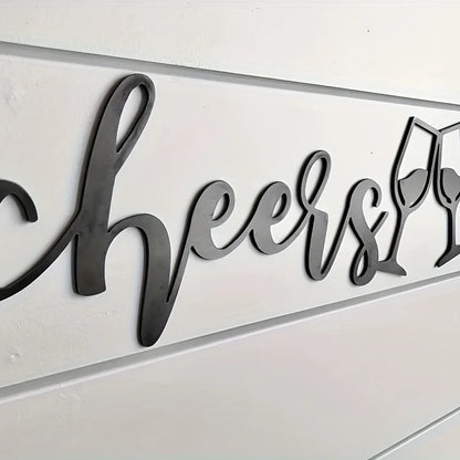 Decorazione Murale in Metallo a Tema Vino — Arte da Parete per Casa e Cantina