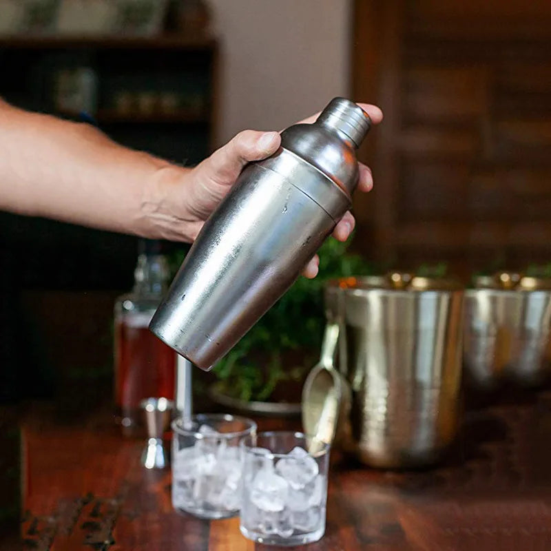 Set Shaker per Cocktail in Acciaio Inossidabile – Kit da Barman 6/7/10 Pezzi con Borsa