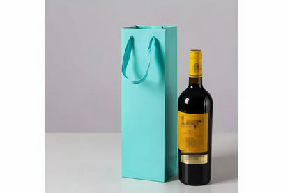 Sacchetti in Carta Kraft per Bottiglia di Vino con Manico | 15 Colori | Set da 10 pz