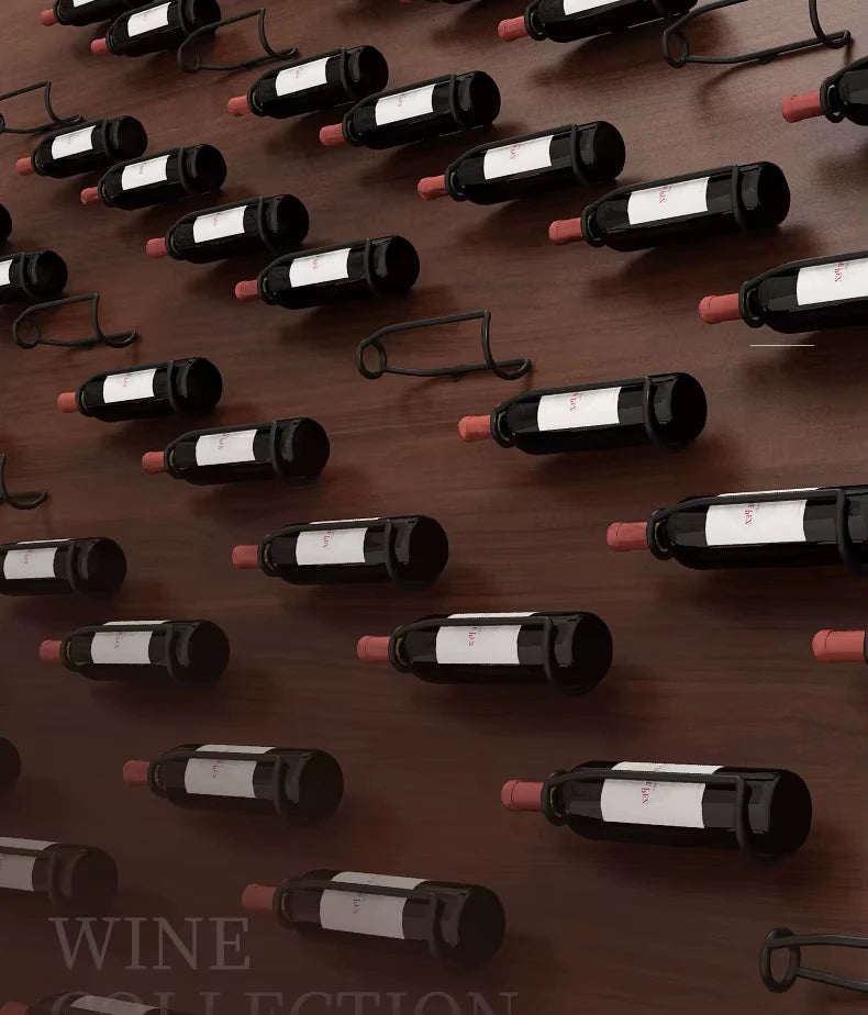 Portabottiglie da Parete in Metallo — Espositore Murale Moderno per Vino