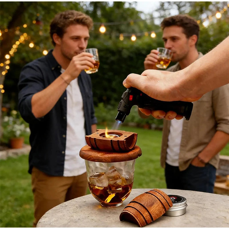 Cocktail Smoker Set in Legno – Kit Affumicatore per Whiskey e Spirits