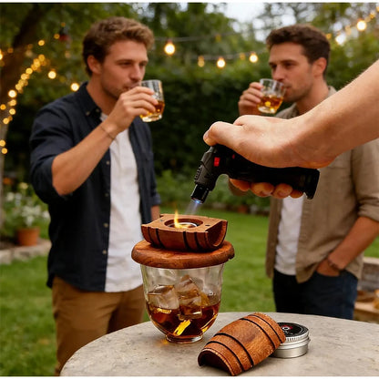 Cocktail Smoker Set in Legno – Kit Affumicatore per Whiskey e Spirits