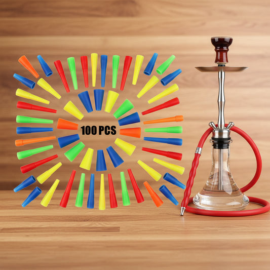 Boccagli Usa e Getta per Narghilè – 100 pz, Colorati, in Plastica Acrilica