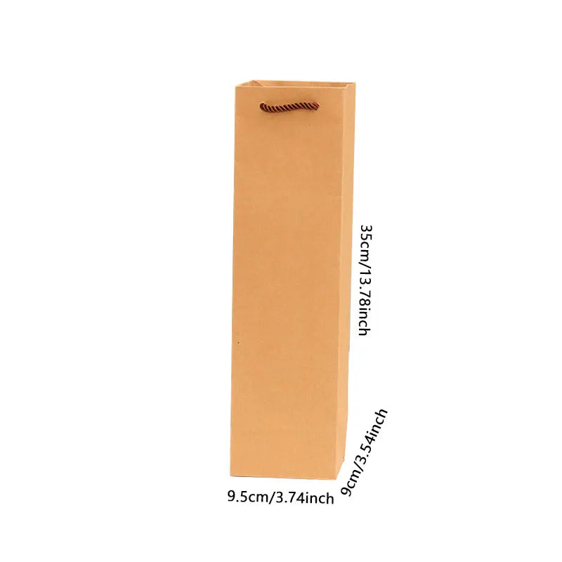 Sacchetti Regalo per Vino con Coulisse in Carta Kraft | Impermeabili e Riutilizzabili – Set 5/10/15/20 pz