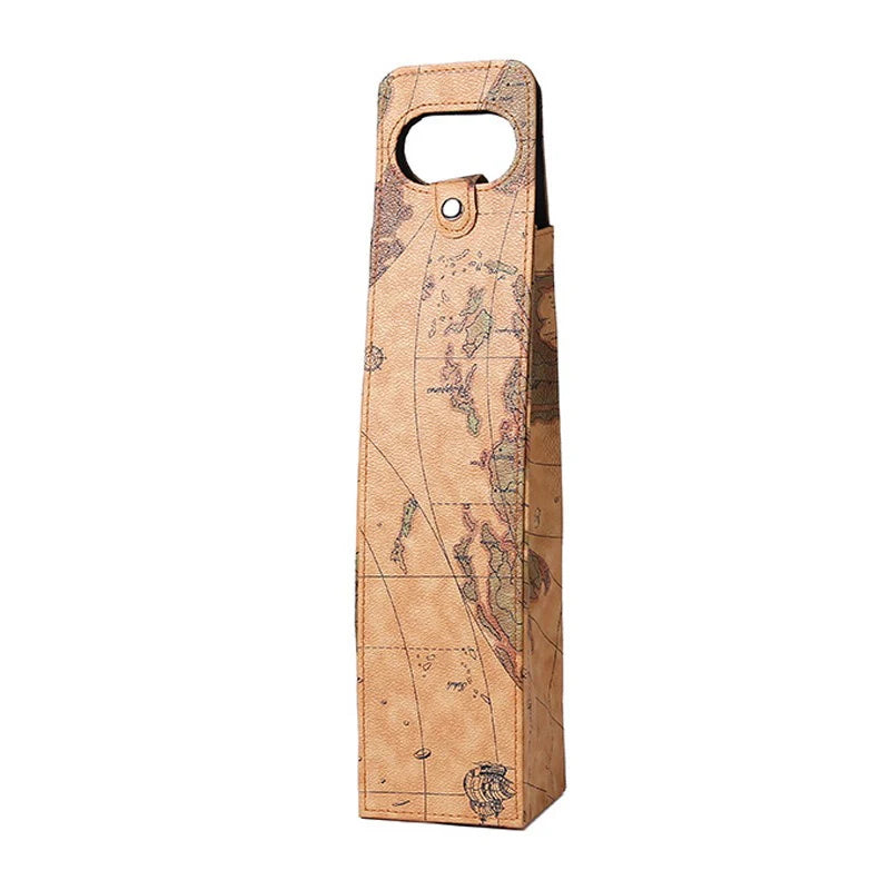 Borsa Regalo per Vino in Pelle PU | Elegante Porta Bottiglia per 1 o 2 Bottiglie