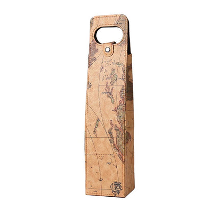 Borsa Regalo per Vino in Pelle PU | Elegante Porta Bottiglia per 1 o 2 Bottiglie