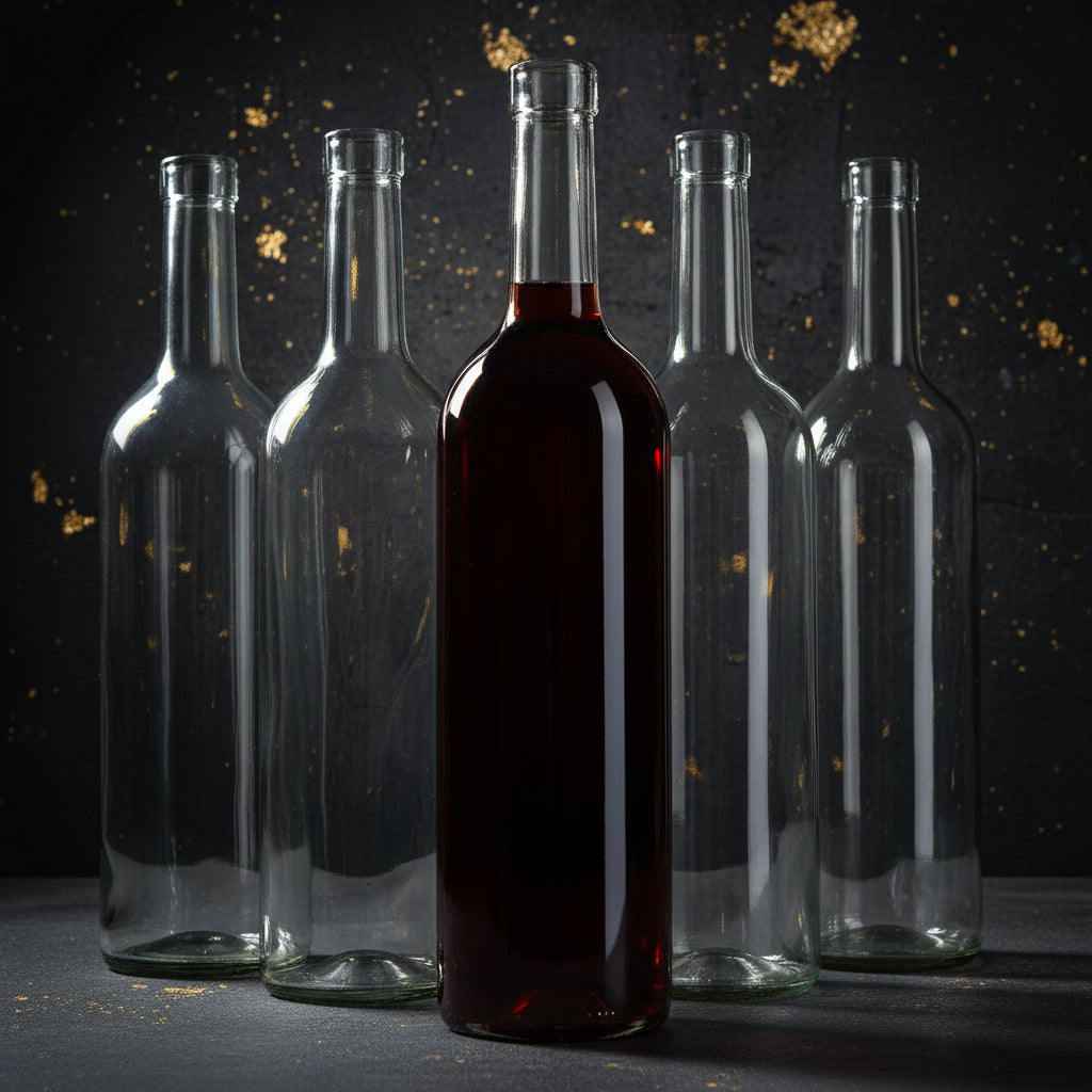 Bottiglie da Vino KADAX 750ml in Vetro Bianco — Confezione da 10 Pezzi