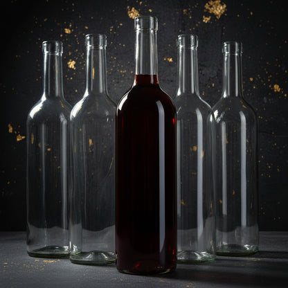 Bottiglie da Vino KADAX 750ml in Vetro Bianco — Confezione da 10 Pezzi