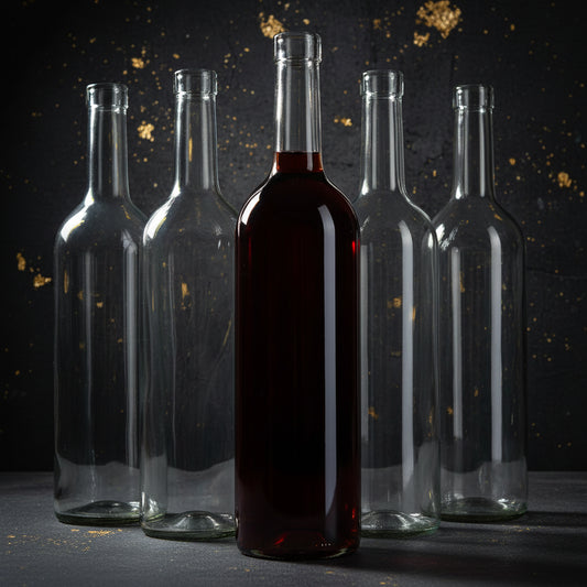 Bottiglie da Vino KADAX 750ml in Vetro Bianco — Confezione da 10 Pezzi