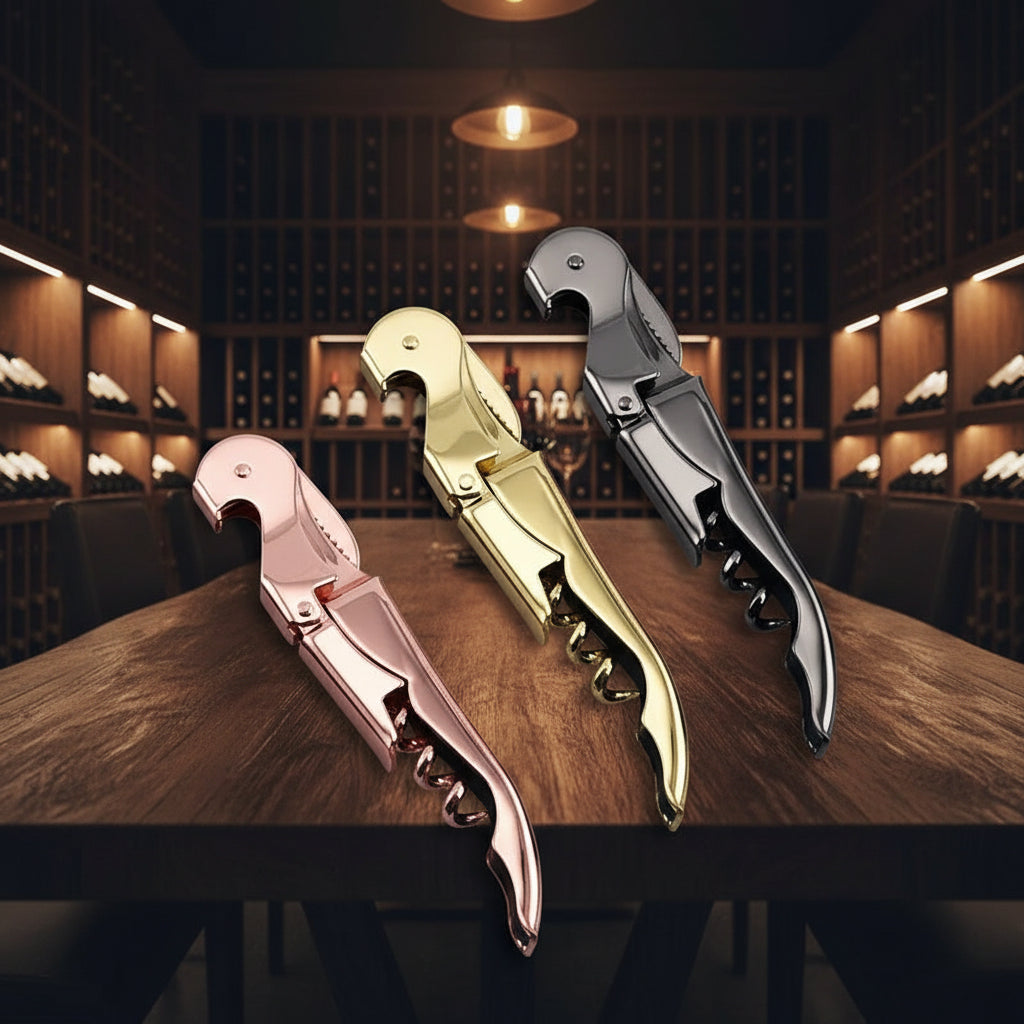 Apribottiglie Tascabile a Doppio Fulcro — per Vino e Birra, Sempre con Te