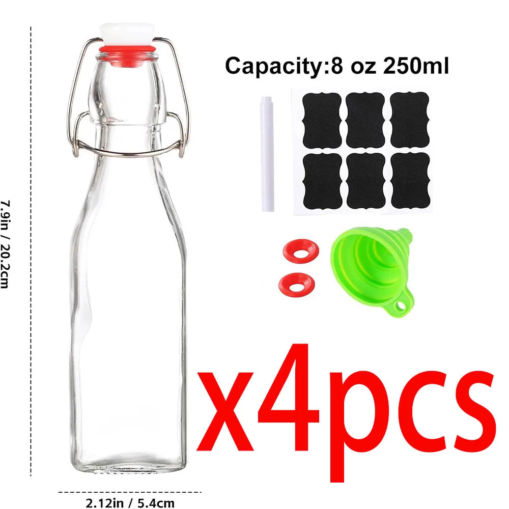 Bottiglie da 250ml (con tappo a chiusura ermetica)