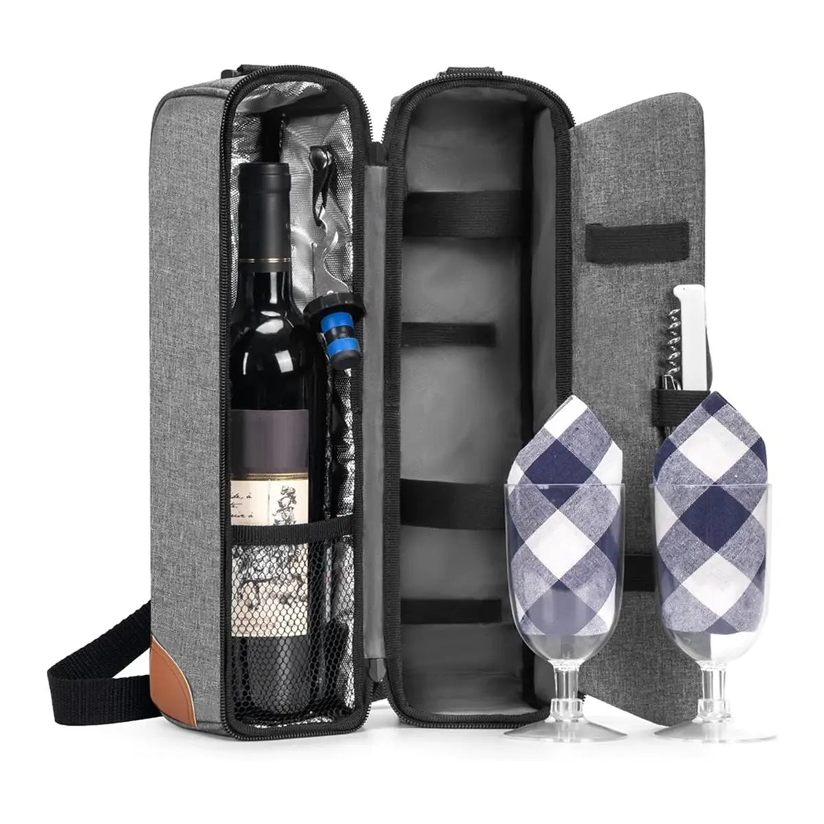 Borsa Termica Porta Bottiglia di Vino – Isolata per Picnic e Viaggi