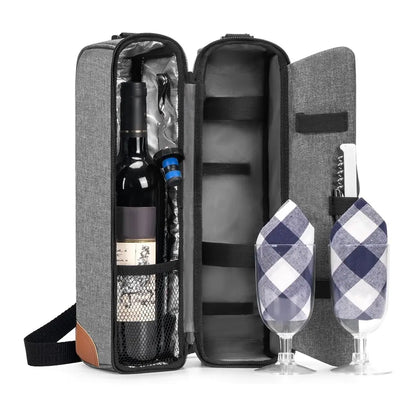 Borsa Termica Porta Bottiglia di Vino – Isolata per Picnic e Viaggi