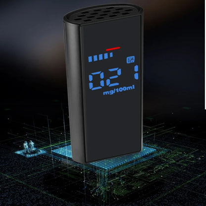 Wiederaufladbarer elektronischer Alkoholtester mit LCD-Display — CE-zertifiziert, Batterien inklusive