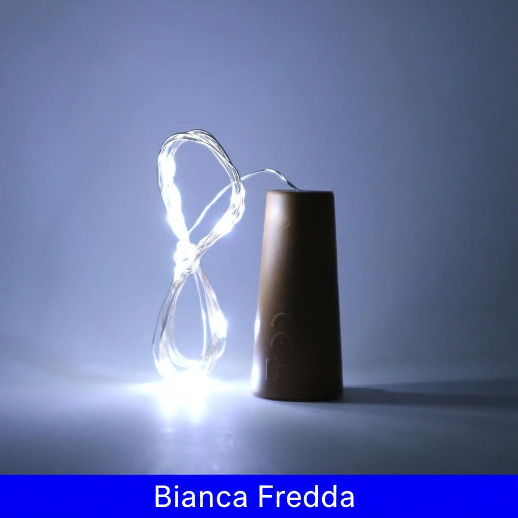 Luci LED a Tappo per Bottiglie di Vino – Set da 10 pz, Luce Stellata Decorativa
