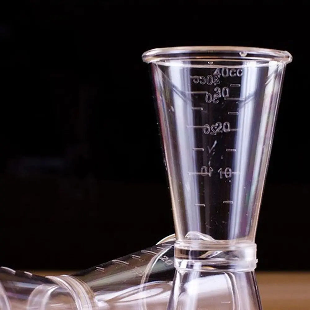 Jigger Dosatore per Cocktail – Misurino in Plastica Trasparente 10-20cc / 20-40cc