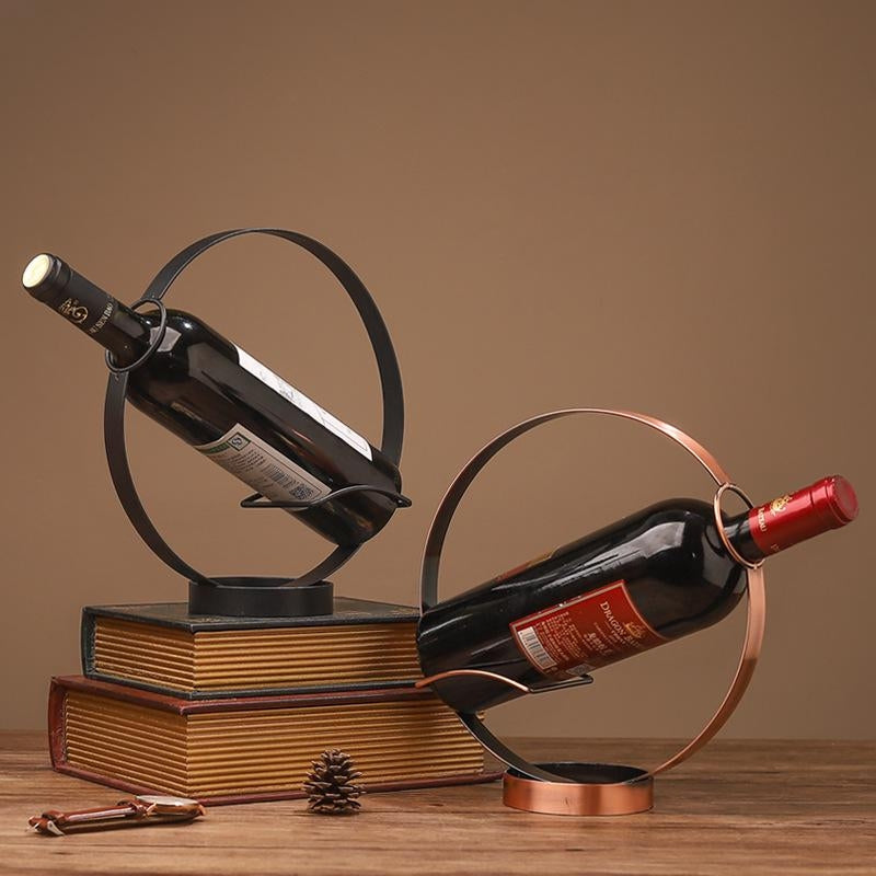 Portabottiglie Retrò in Ferro — Espositore Vintage per Vino da Casa e Bar