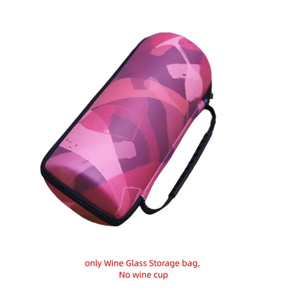 Borsa Porta Bicchieri da Vino — Custodia Imbottita per Trasporto Calici