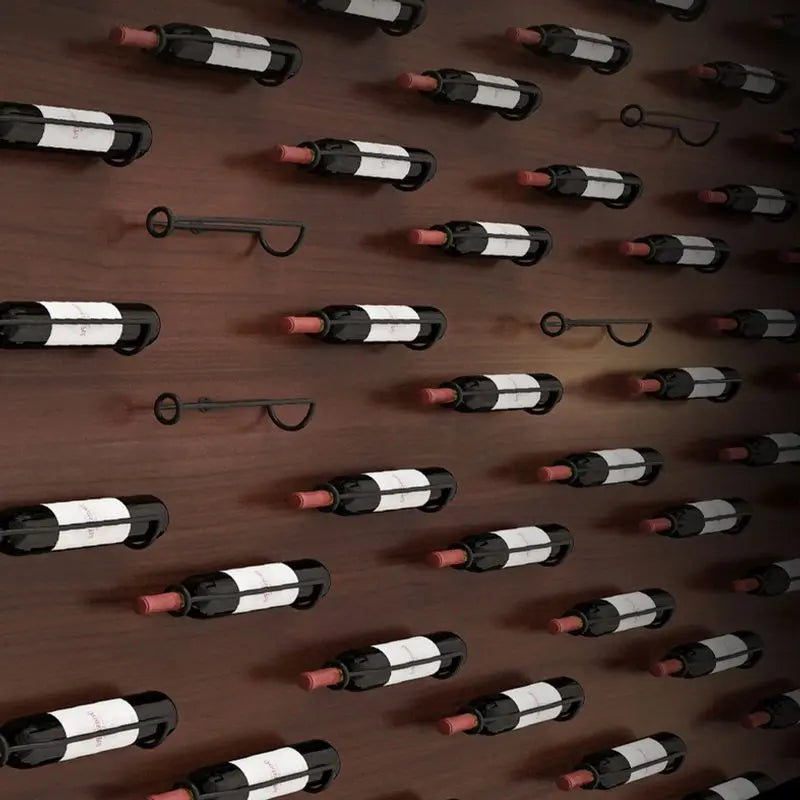 Portabottiglie da Parete Industriale — Espositore Vino in Ferro per Casa e Cantina