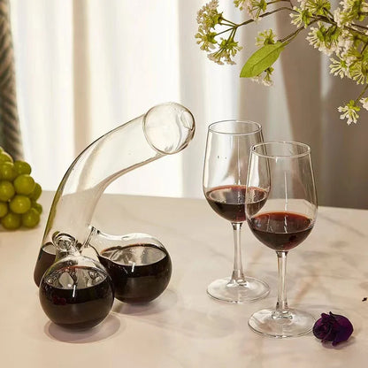 Set Decanter Creativo mit Gläsern — Originaler Spender für Whisky, Cocktails und Wein