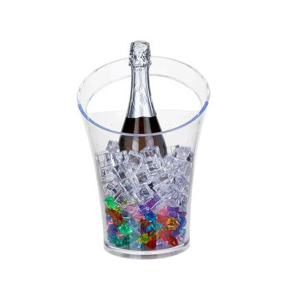 Secchiello Champagne Trasparente in Acrilico – Porta Bottiglia Rotondo 3L