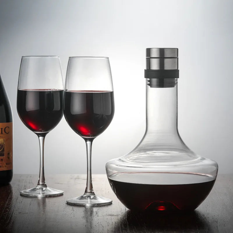 Servizio Decanter 1000ml in Cristallo con Bicchieri da Degustazione — Set Completo
