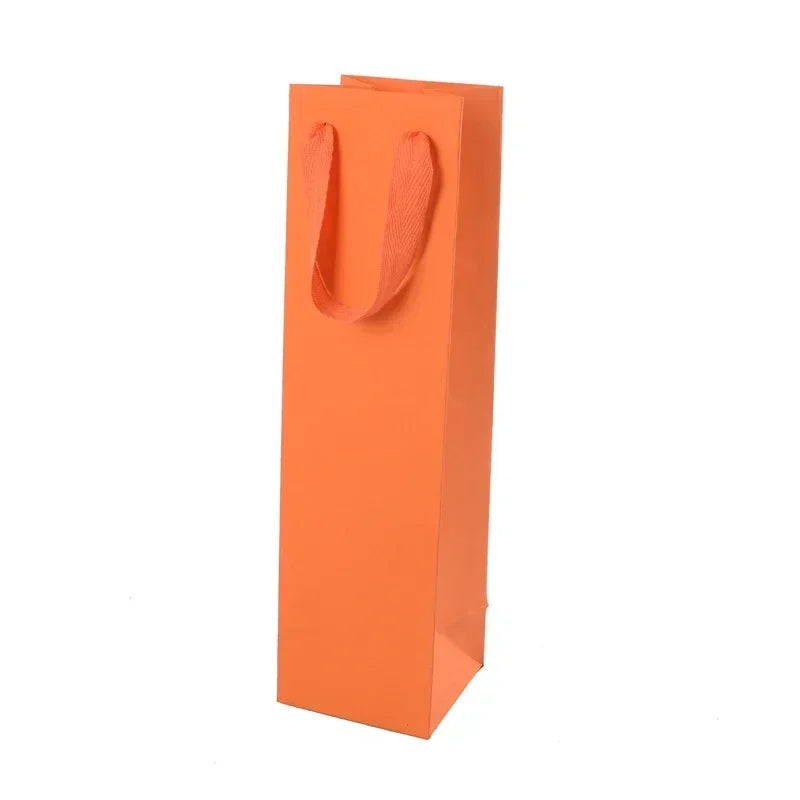 Sacchetti in Carta Kraft per Bottiglia di Vino con Manico | 15 Colori | Set da 10 pz