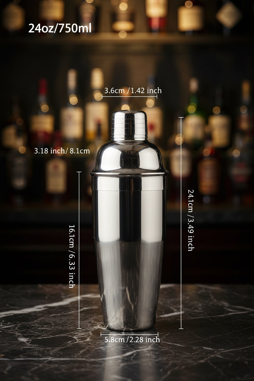 Set Shaker per Cocktail in Acciaio Inossidabile – Kit da Barman 6/7/10 Pezzi con Borsa