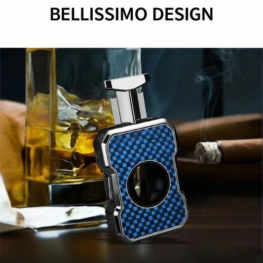 Tagliasigari Portatile a Taglio V – Lama in Acciaio Inox, 8 Grafiche