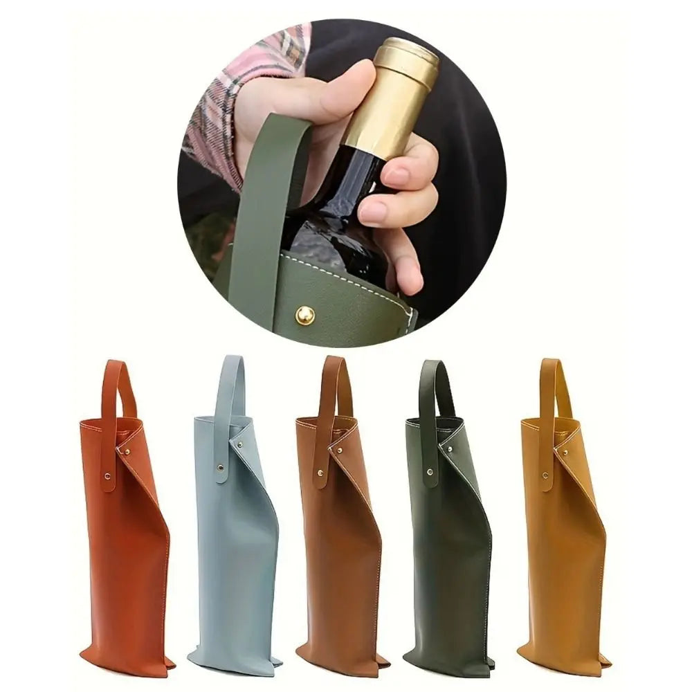 Borsa Portabottiglia Vino in Similpelle con Manico