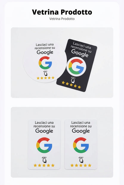 Card NFC NTAG215 programmabile per recensioni Google