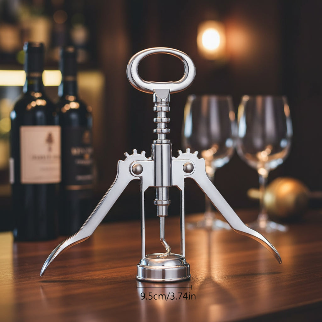 Apribottiglie Multifunzione in Acciaio Inox — per Vino, Birra e Conserve