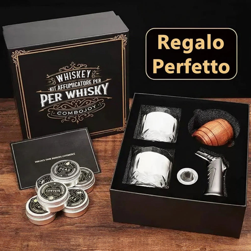 Cocktail Smoker Set in Legno – Kit Affumicatore per Whiskey e Spirits