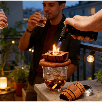 Cocktail Smoker Set in Legno – Kit Affumicatore per Whiskey e Spirits