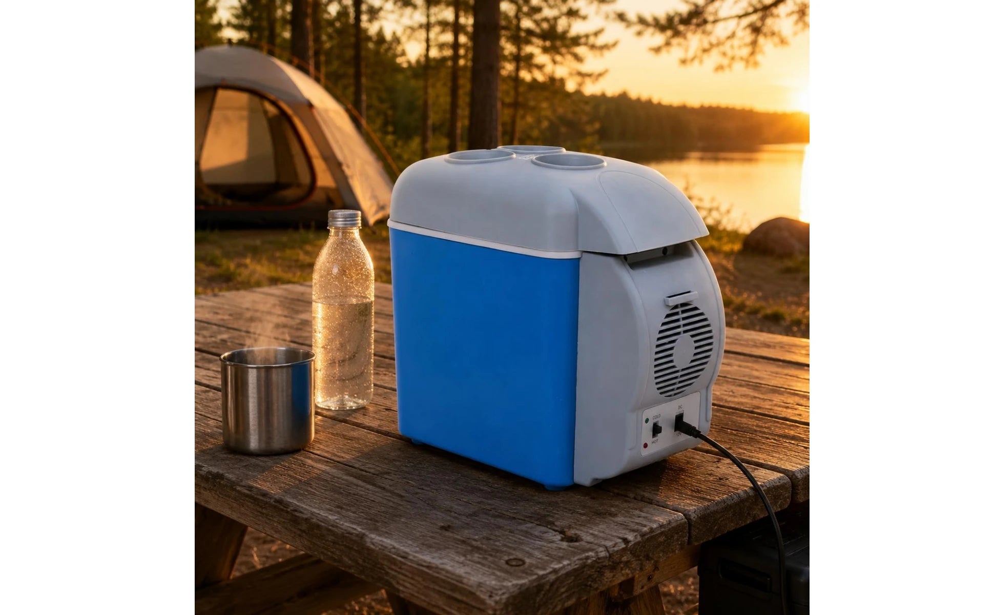 Mini Frigo Portatile 7,5L – 12V/220V per Auto, Ufficio e Degustazioni