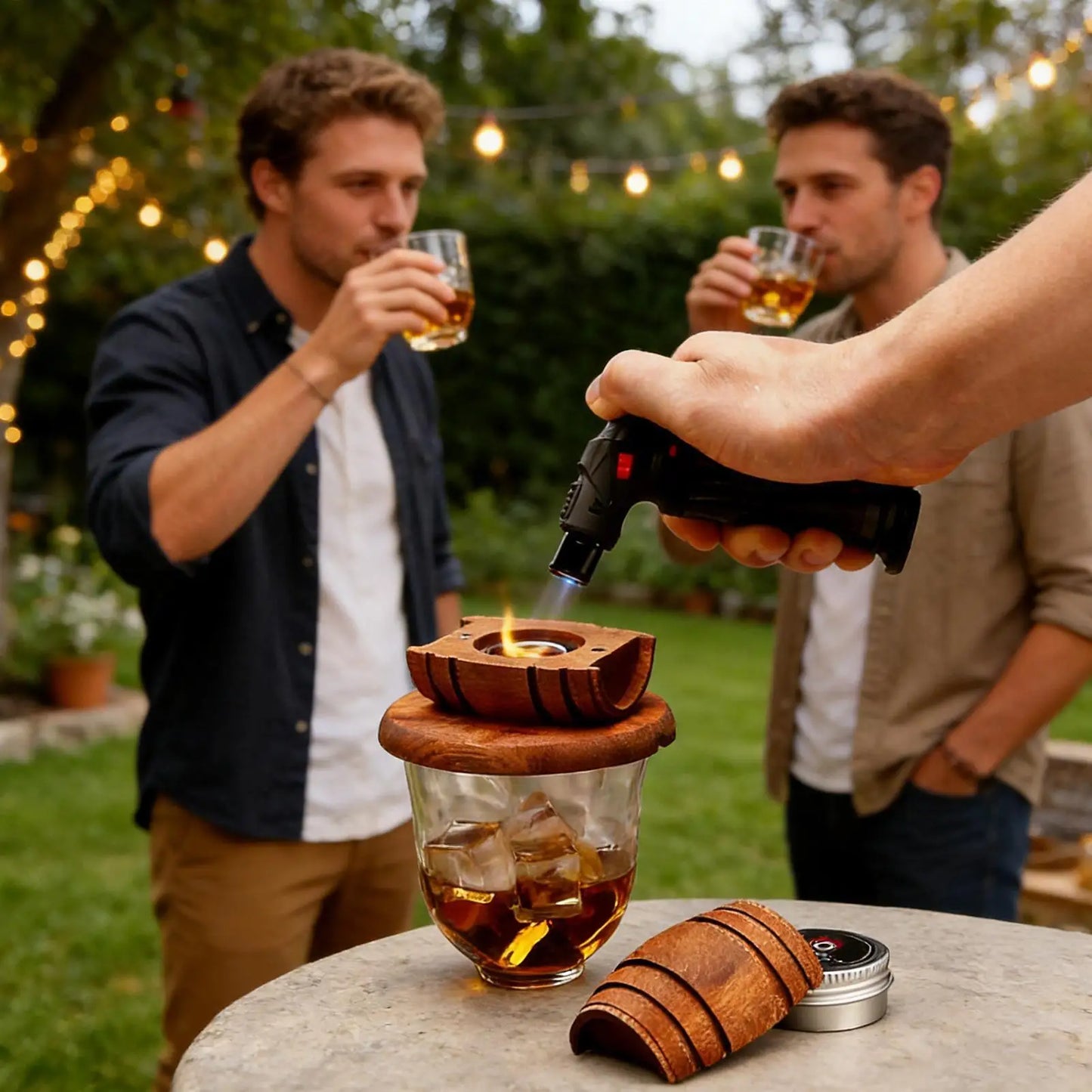 Affumicatore per Whisky e Cocktail | Infusore in Legno a Forma di Botte