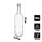 Bottiglia trasparente 750ml(10pz)