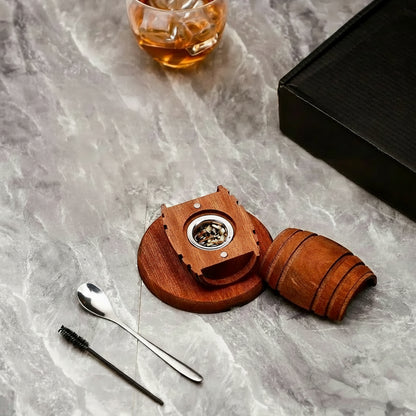 Affumicatore per Whisky e Cocktail | Infusore in Legno a Forma di Botte